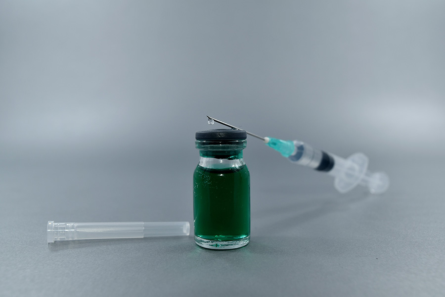 Rabies serum with hypodermic