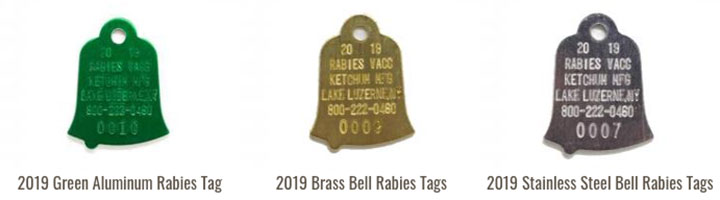 Ketchum Mfg. 2019 rabies tags