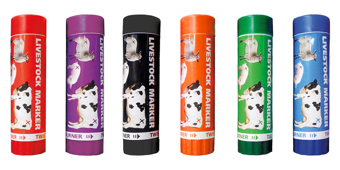 Ketchum livestock markers in six colors